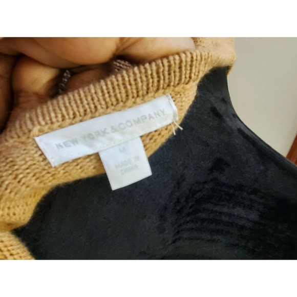 NewYork & Co. Women's Acrylic Round Neck Short Sleeve Knee Length Knit Dress M - Picture 8 of 11